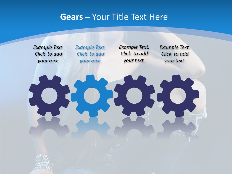 Caucasian Girl Alluring PowerPoint Template