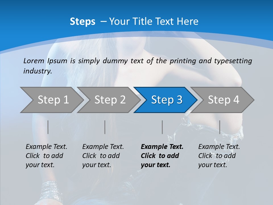 Caucasian Girl Alluring PowerPoint Template