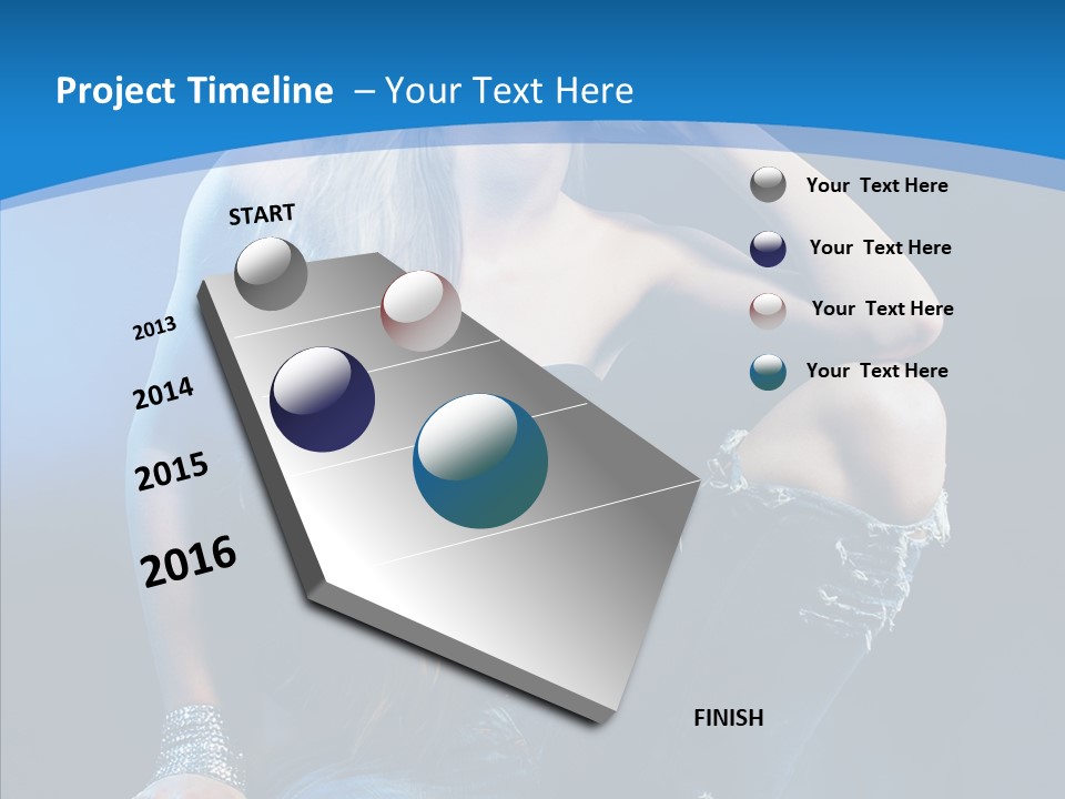 Caucasian Girl Alluring PowerPoint Template