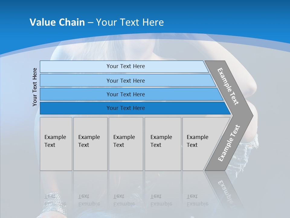 Caucasian Girl Alluring PowerPoint Template