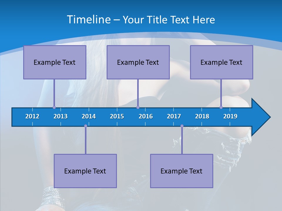 Caucasian Girl Alluring PowerPoint Template