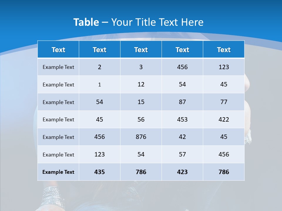 Caucasian Girl Alluring PowerPoint Template