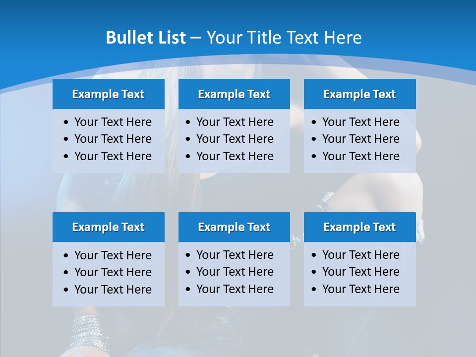 Caucasian Girl Alluring PowerPoint Template