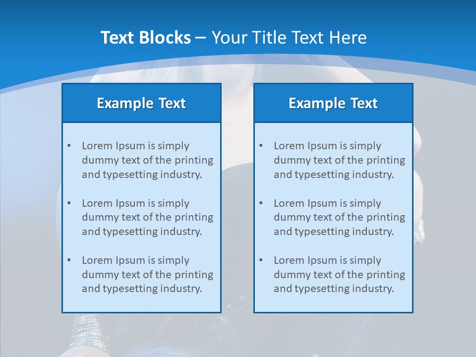 Caucasian Girl Alluring PowerPoint Template