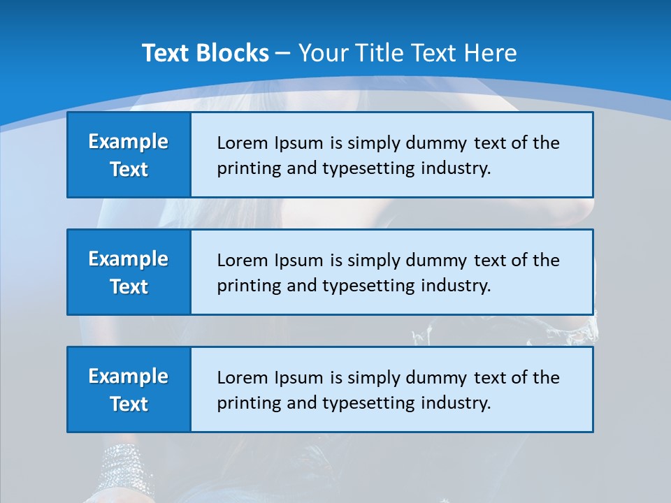 Caucasian Girl Alluring PowerPoint Template