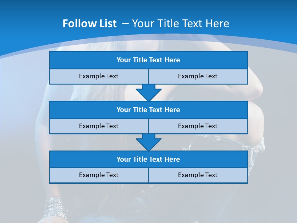 Caucasian Girl Alluring PowerPoint Template