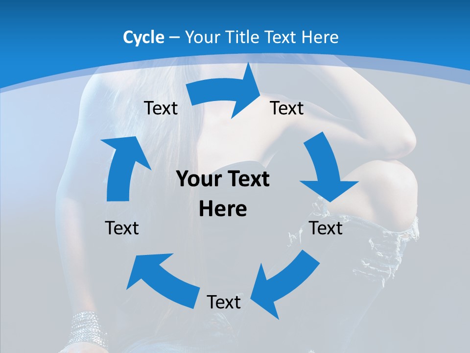 Caucasian Girl Alluring PowerPoint Template