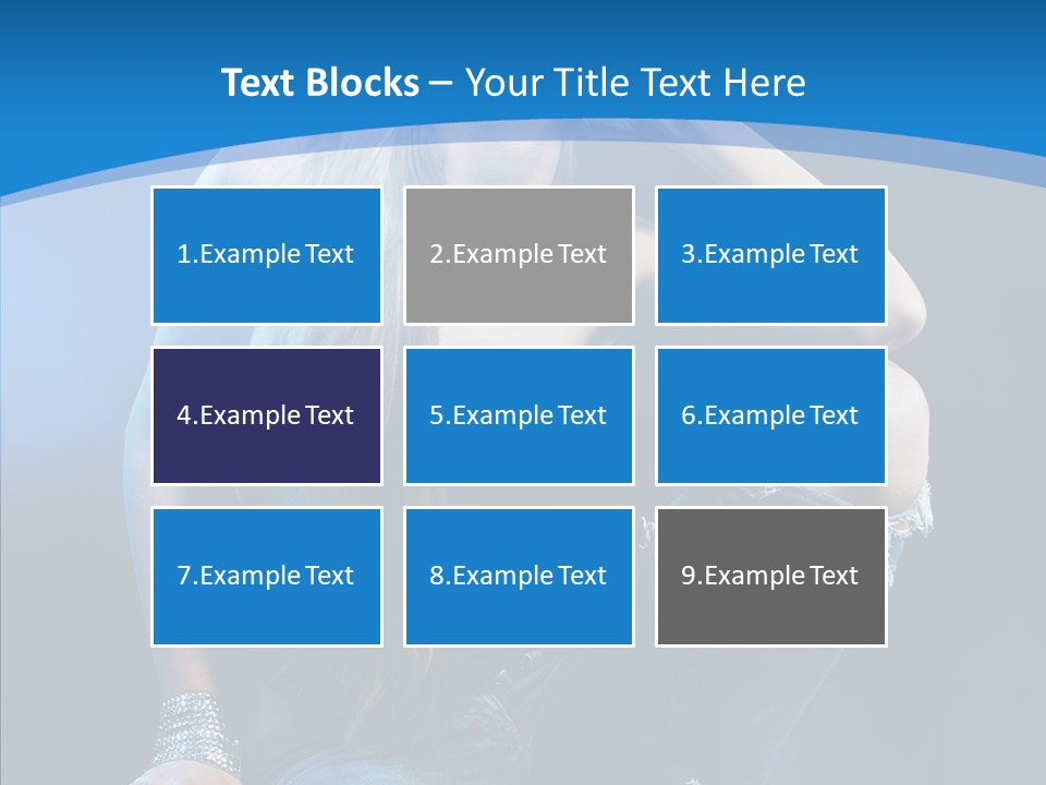 Caucasian Girl Alluring PowerPoint Template