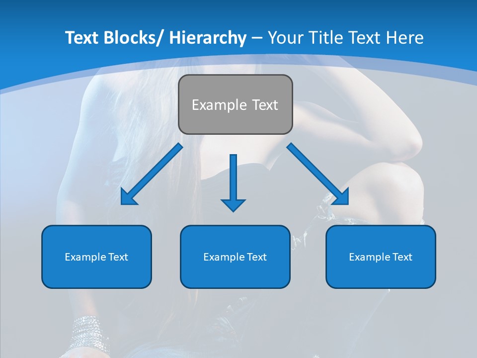 Caucasian Girl Alluring PowerPoint Template