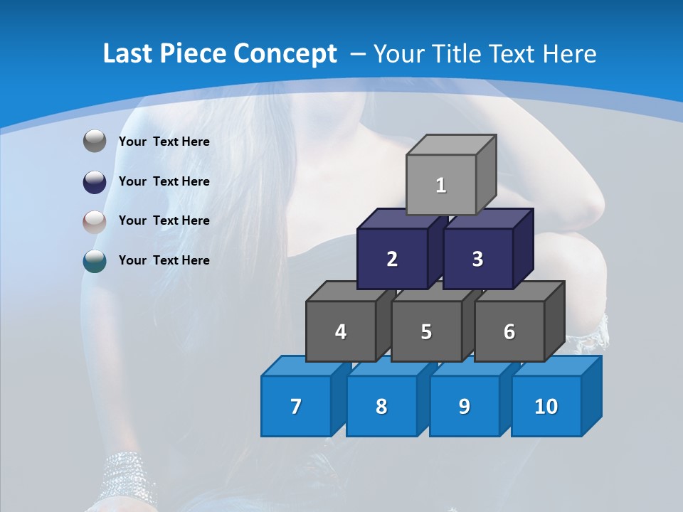 Caucasian Girl Alluring PowerPoint Template