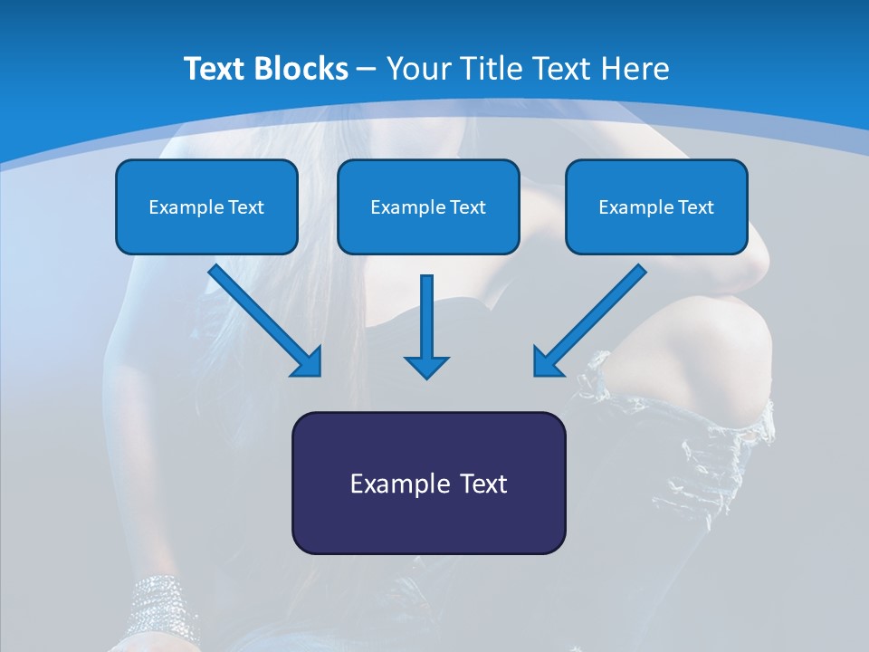 Caucasian Girl Alluring PowerPoint Template