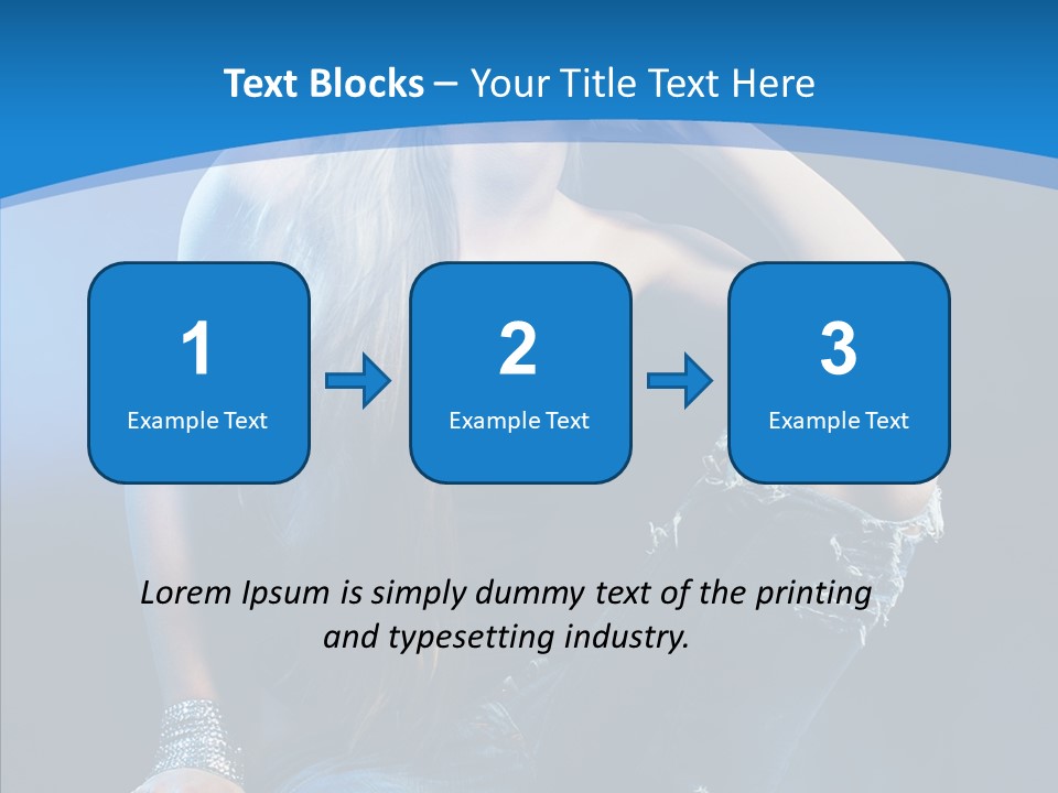 Caucasian Girl Alluring PowerPoint Template