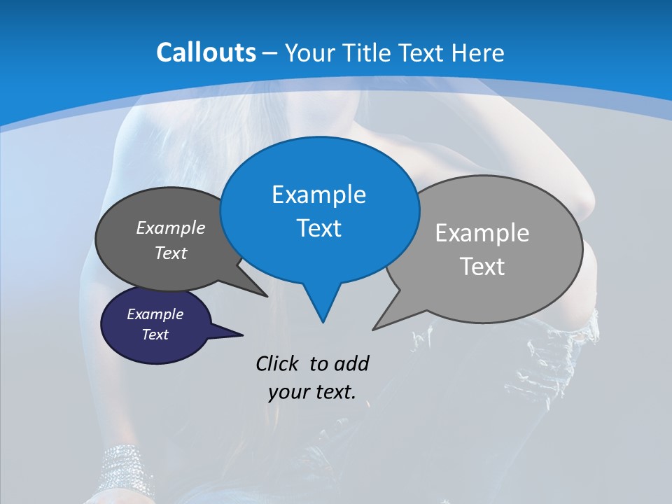 Caucasian Girl Alluring PowerPoint Template