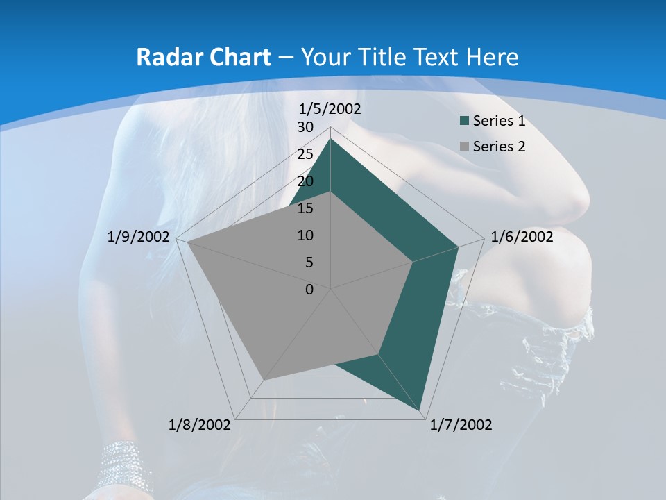 Caucasian Girl Alluring PowerPoint Template