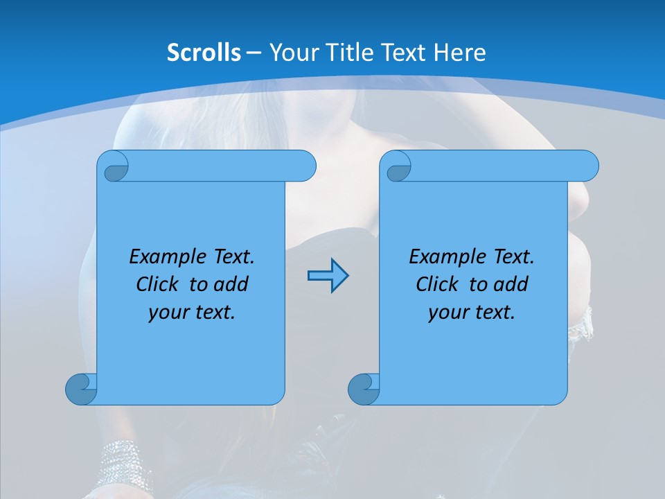 Caucasian Girl Alluring PowerPoint Template