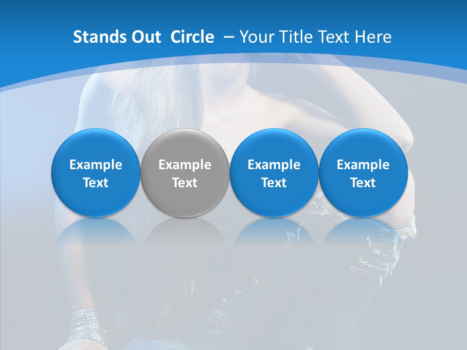 Caucasian Girl Alluring PowerPoint Template