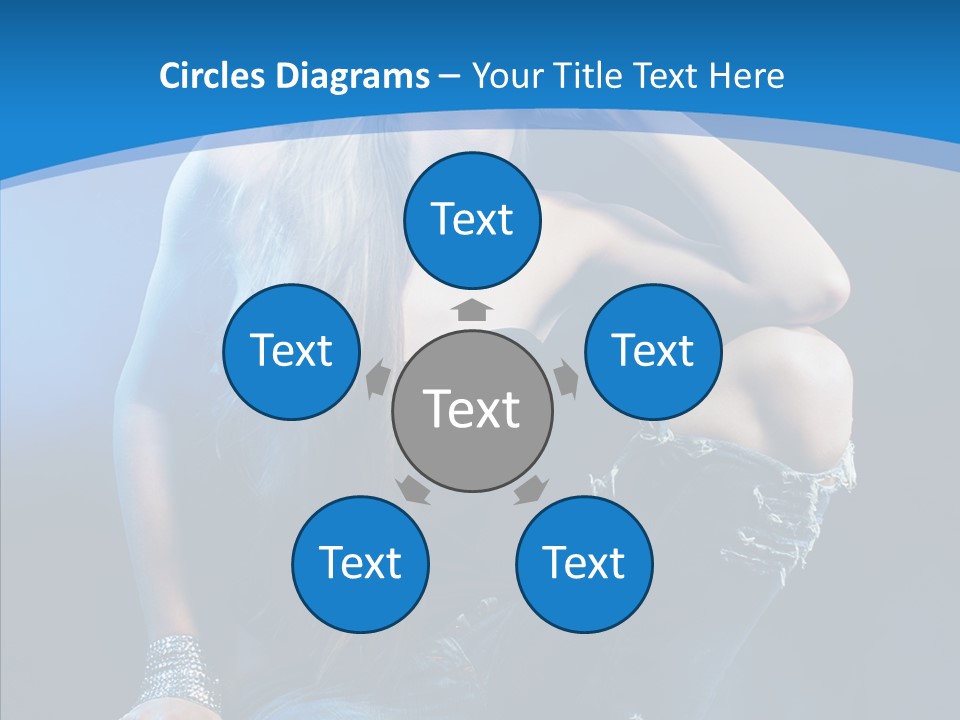 Caucasian Girl Alluring PowerPoint Template