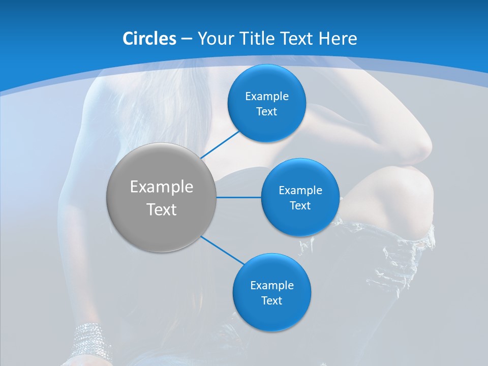 Caucasian Girl Alluring PowerPoint Template