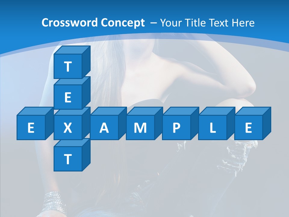 Caucasian Girl Alluring PowerPoint Template