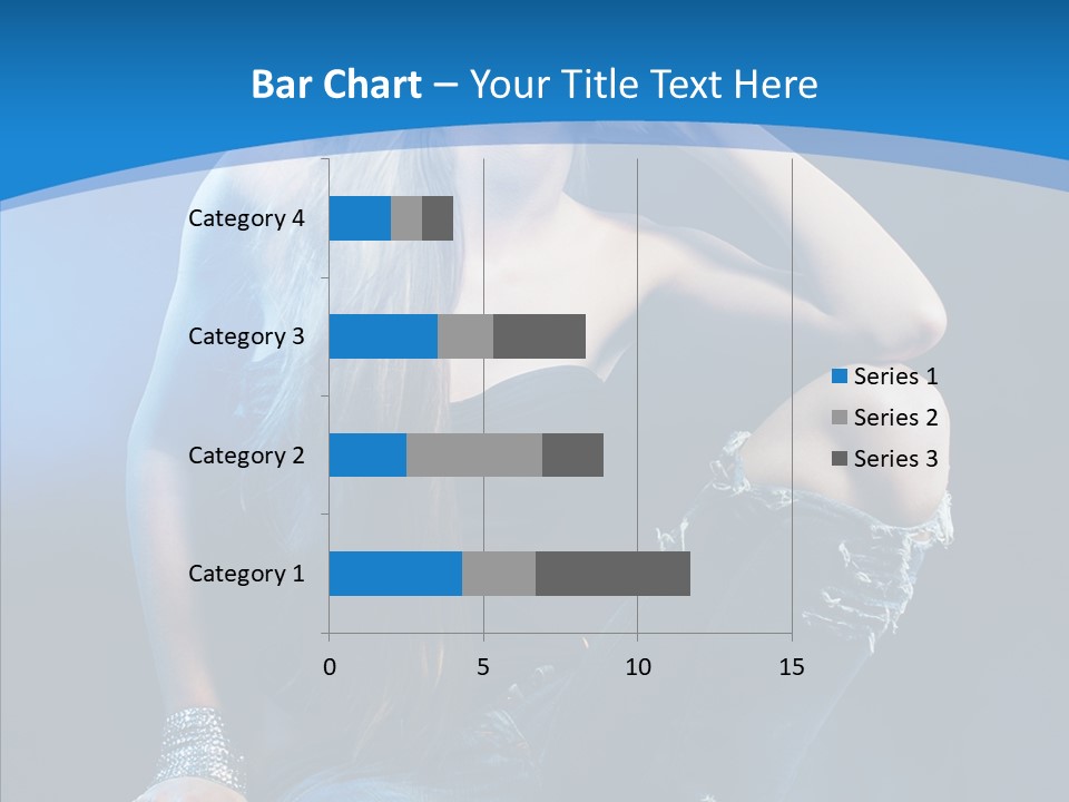 Caucasian Girl Alluring PowerPoint Template