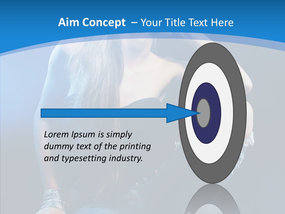 Caucasian Girl Alluring PowerPoint Template