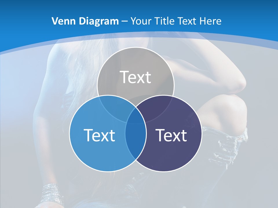 Caucasian Girl Alluring PowerPoint Template