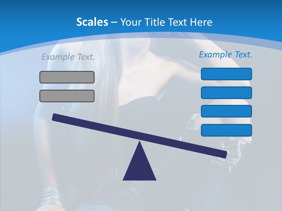 Caucasian Girl Alluring PowerPoint Template