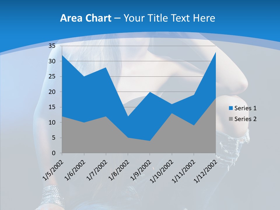 Caucasian Girl Alluring PowerPoint Template