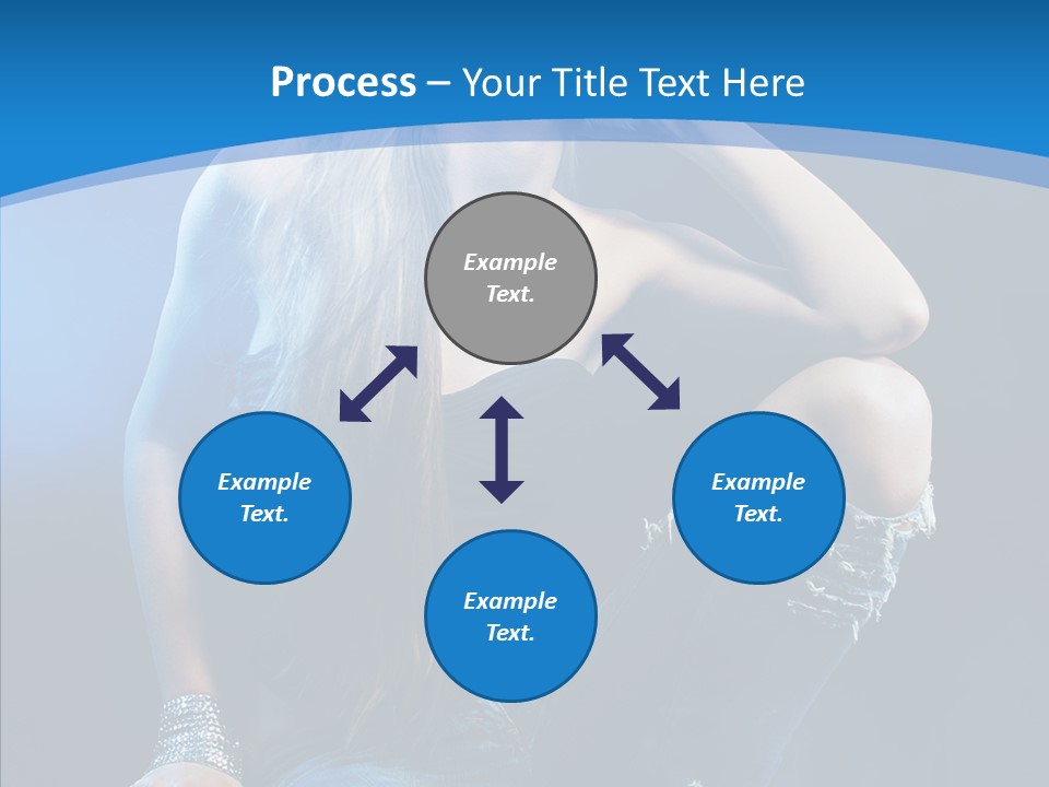 Caucasian Girl Alluring PowerPoint Template