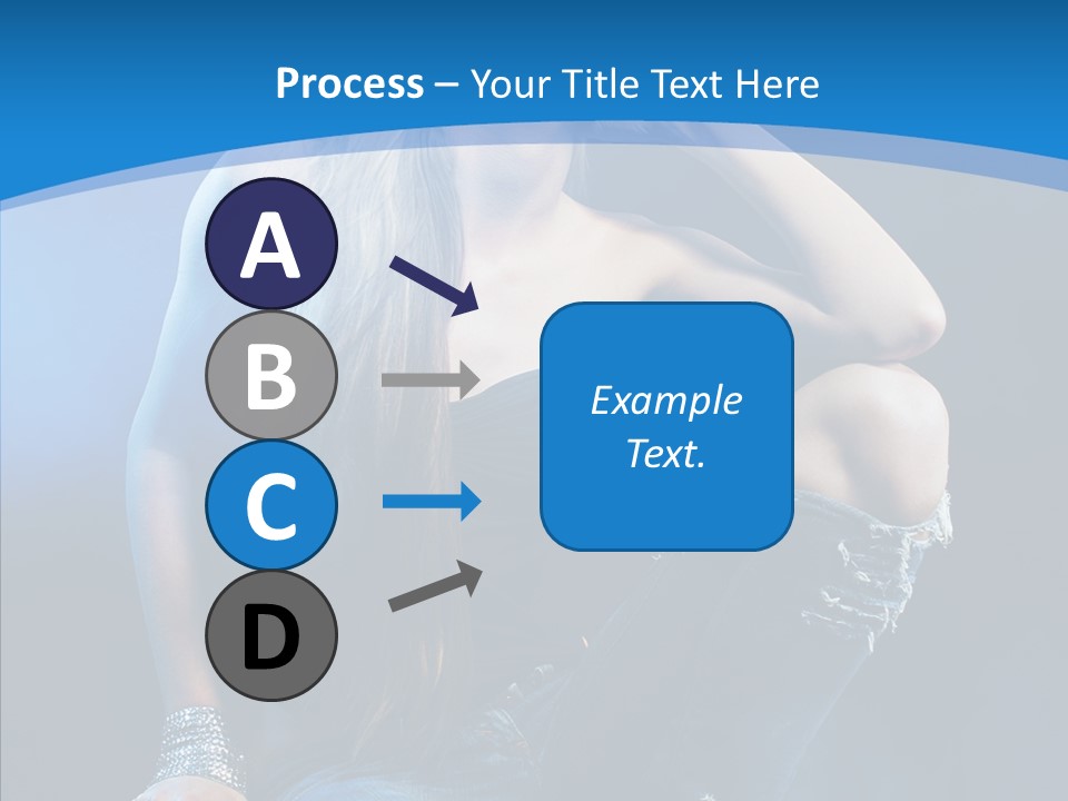 Caucasian Girl Alluring PowerPoint Template