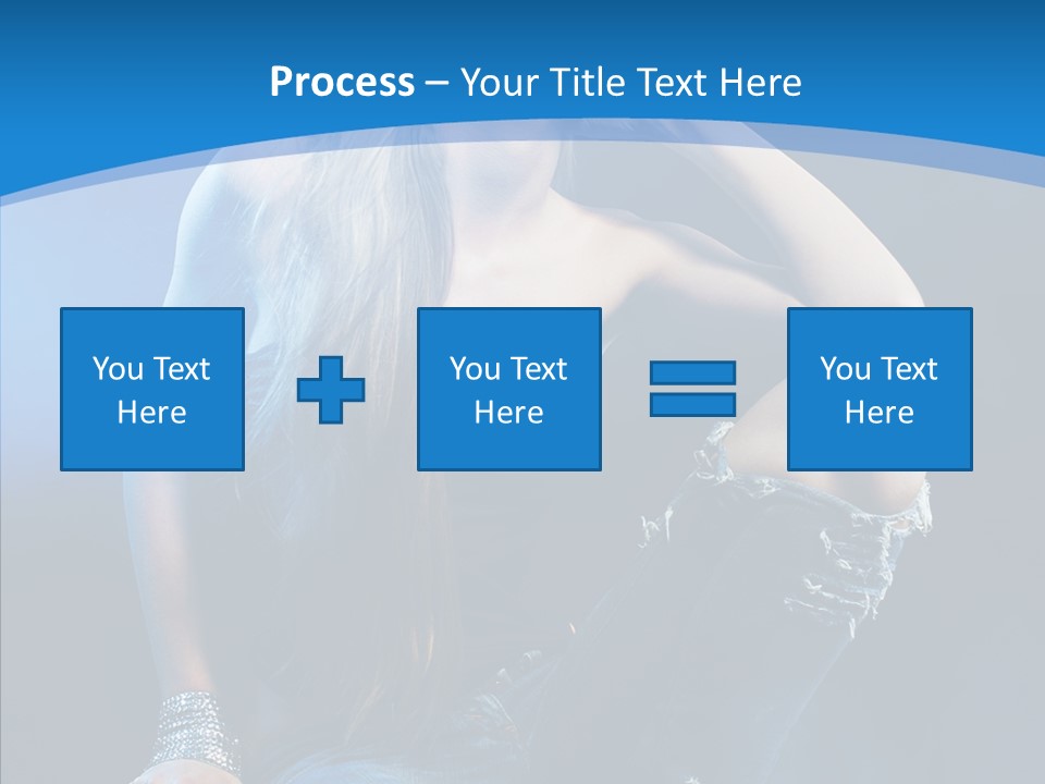 Caucasian Girl Alluring PowerPoint Template