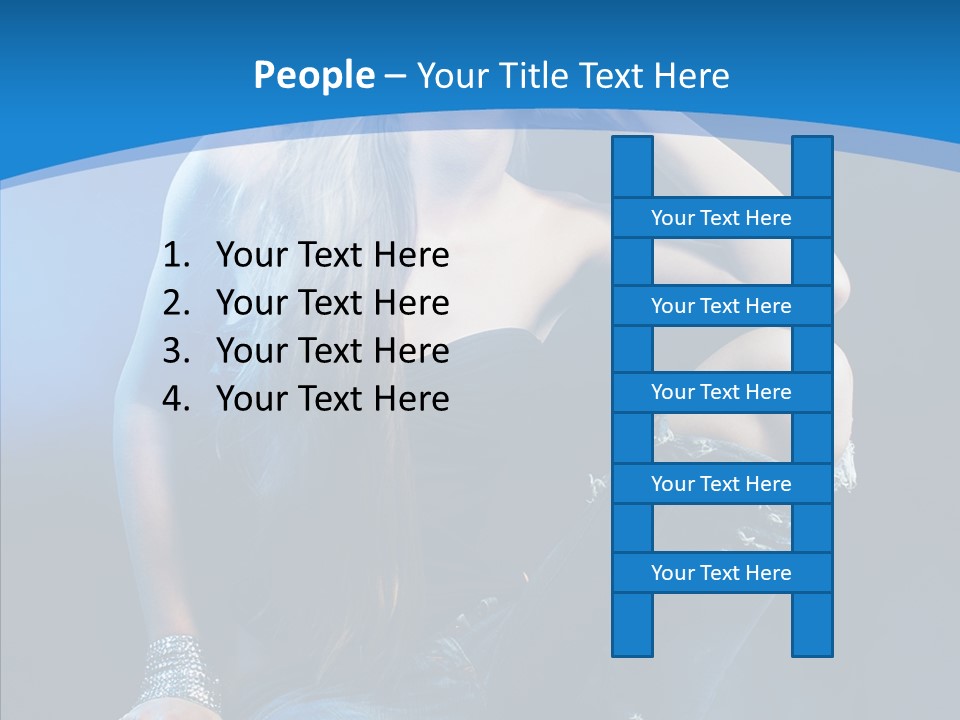 Caucasian Girl Alluring PowerPoint Template