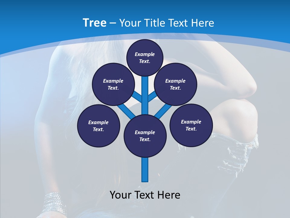 Caucasian Girl Alluring PowerPoint Template