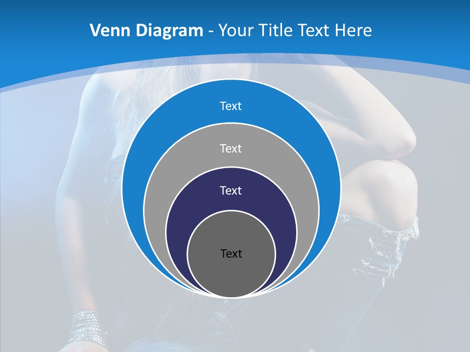 Caucasian Girl Alluring PowerPoint Template