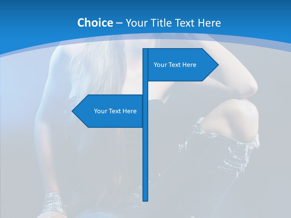 Caucasian Girl Alluring PowerPoint Template