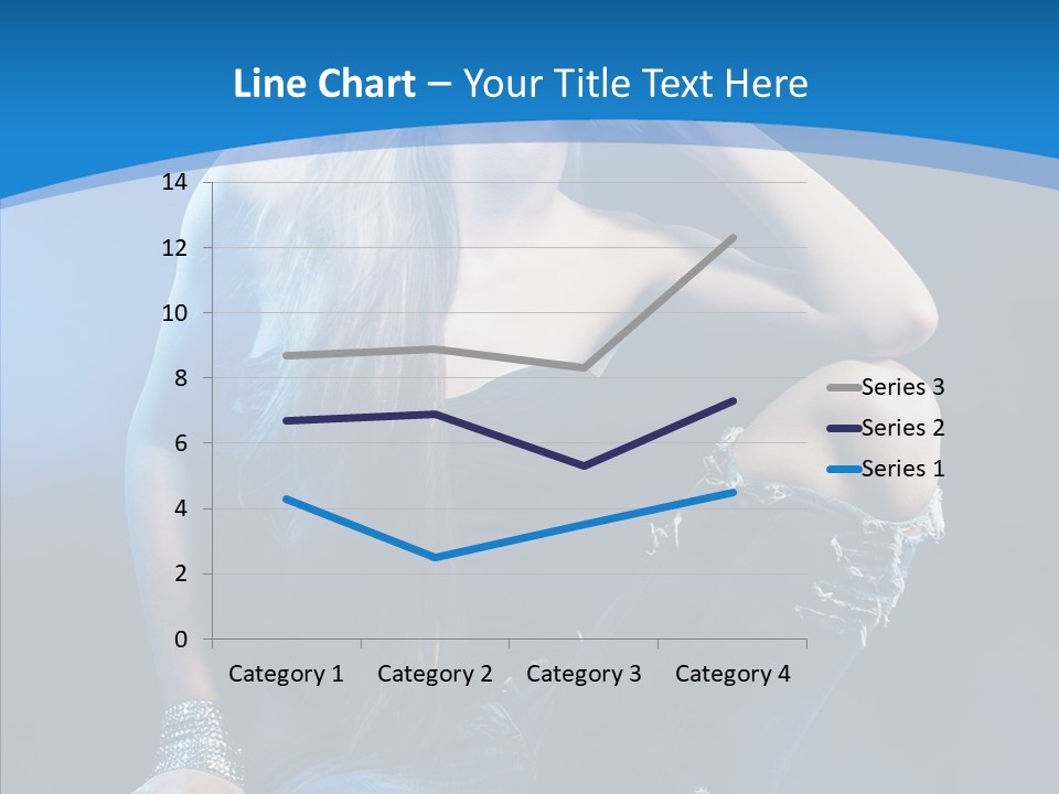 Caucasian Girl Alluring PowerPoint Template