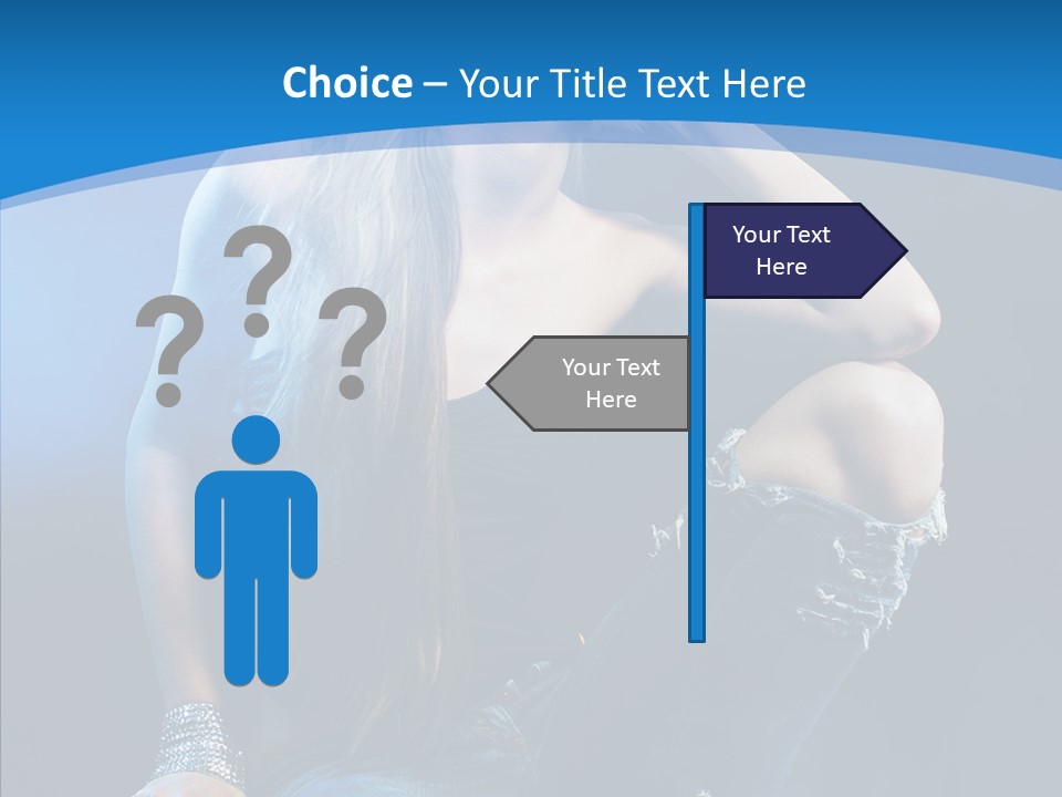 Caucasian Girl Alluring PowerPoint Template