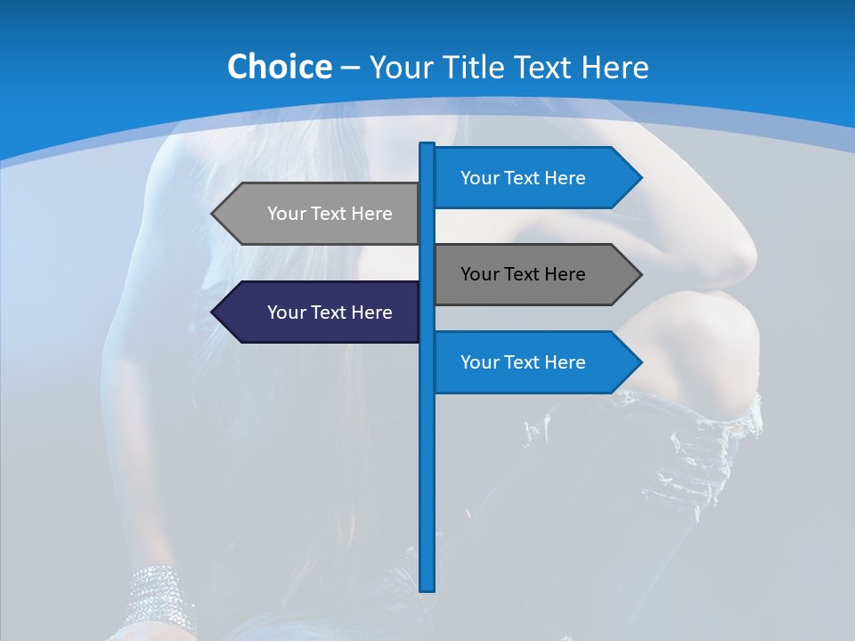 Caucasian Girl Alluring PowerPoint Template