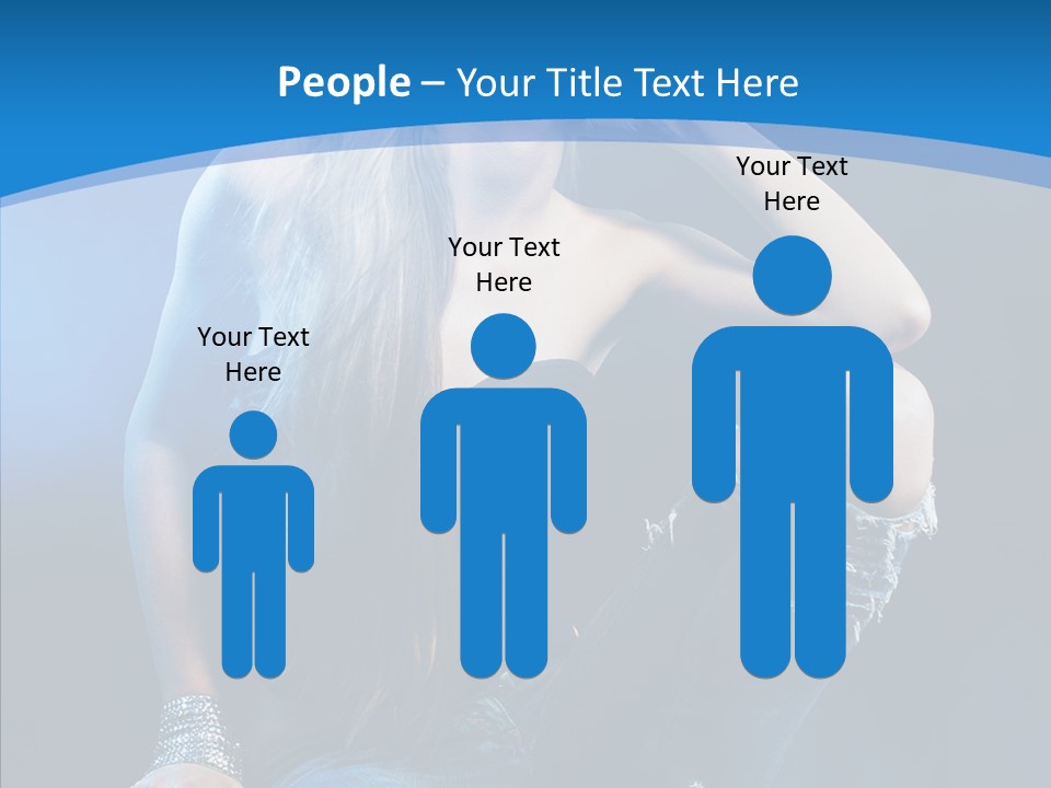 Caucasian Girl Alluring PowerPoint Template