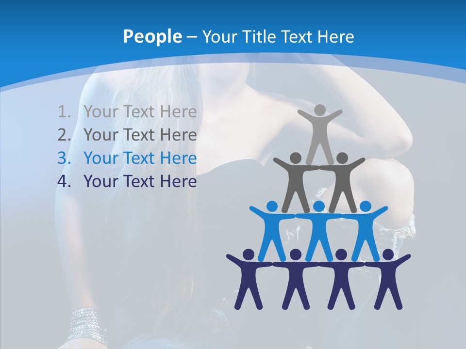 Caucasian Girl Alluring PowerPoint Template