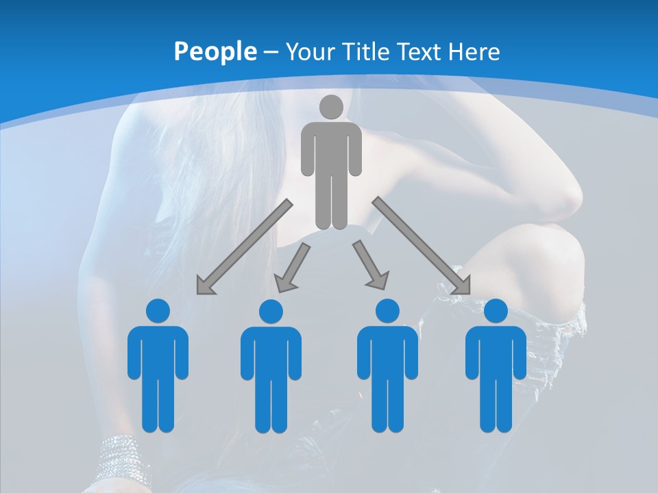 Caucasian Girl Alluring PowerPoint Template