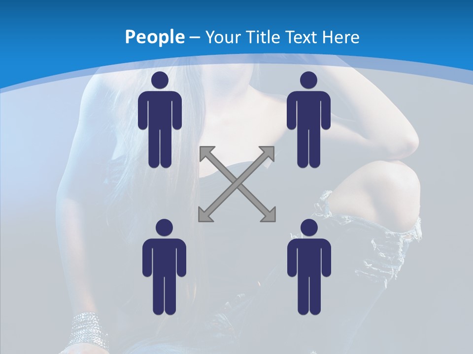 Caucasian Girl Alluring PowerPoint Template