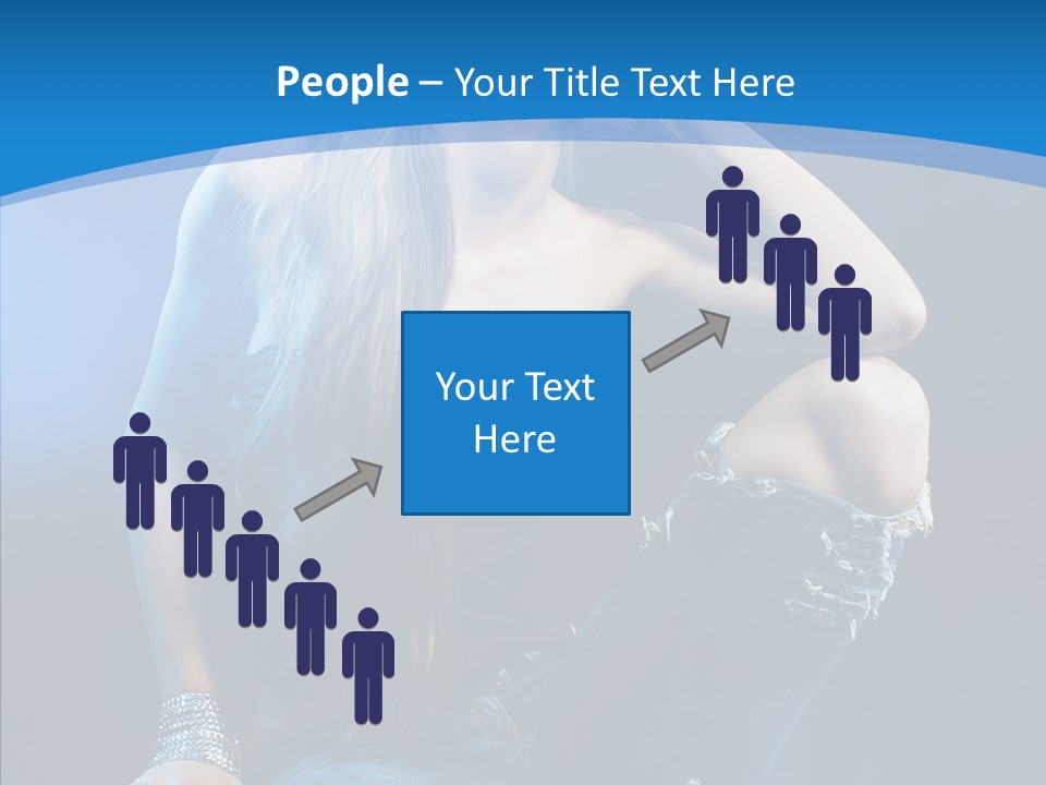 Caucasian Girl Alluring PowerPoint Template