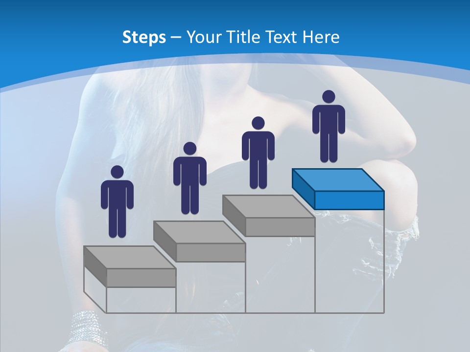 Caucasian Girl Alluring PowerPoint Template