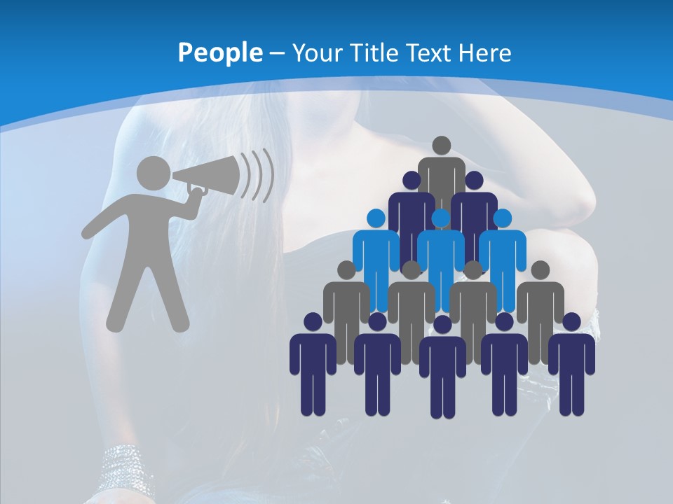 Caucasian Girl Alluring PowerPoint Template