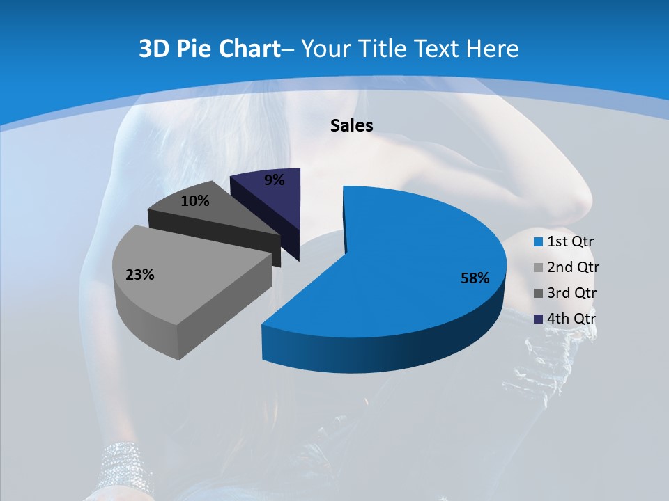 Caucasian Girl Alluring PowerPoint Template