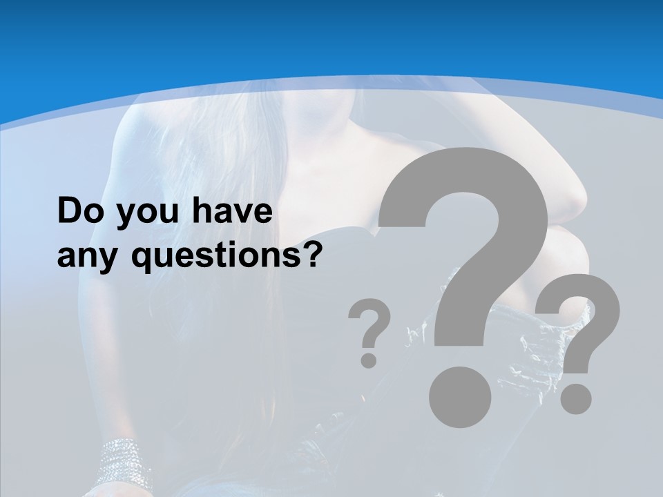 Caucasian Girl Alluring PowerPoint Template