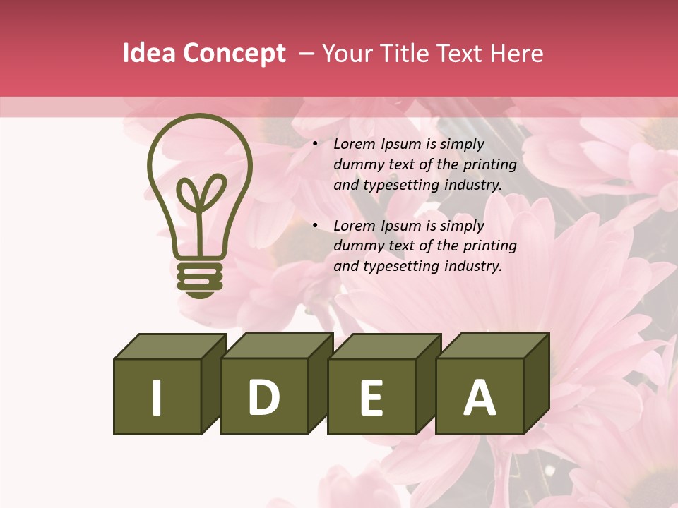 Blossom Head White PowerPoint Template
