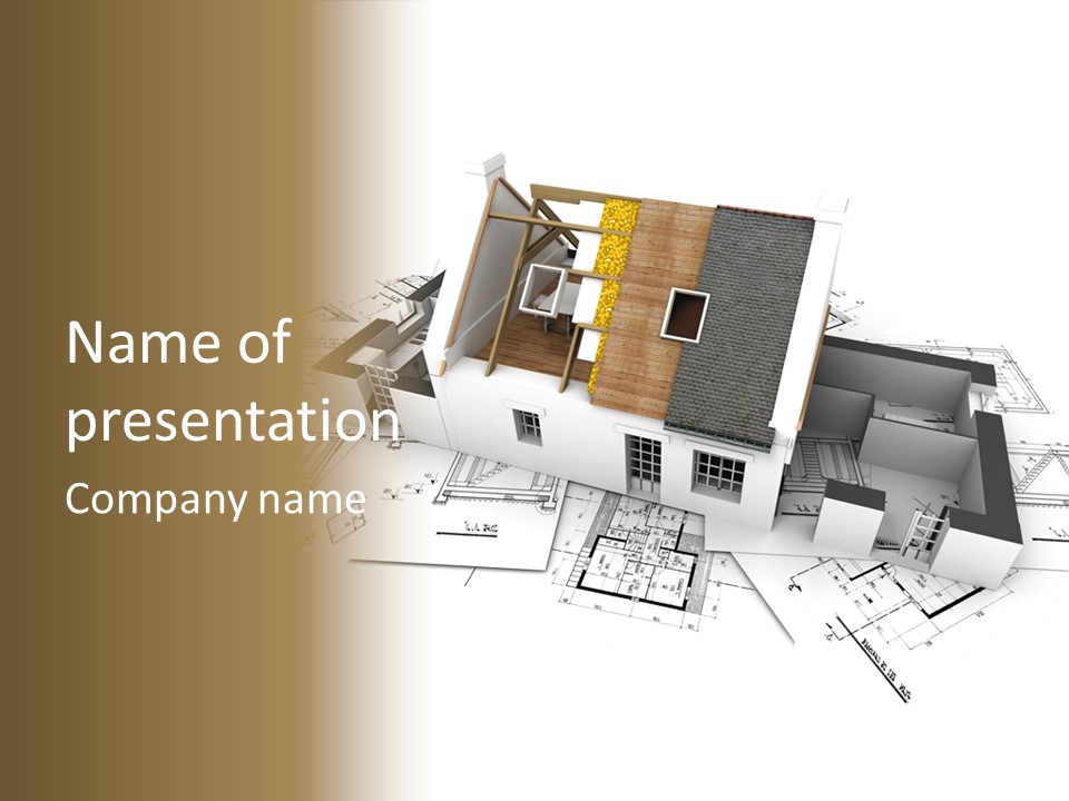 Prefabricated Detached Home PowerPoint Template