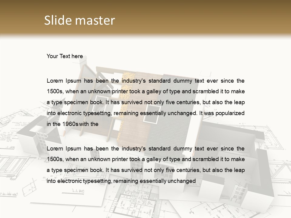 Prefabricated Detached Home PowerPoint Template